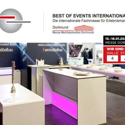 Wir sind auf der BEST OF EVENTS INTERNATIONAL in Dortmund – 15.-16. Januar 2020